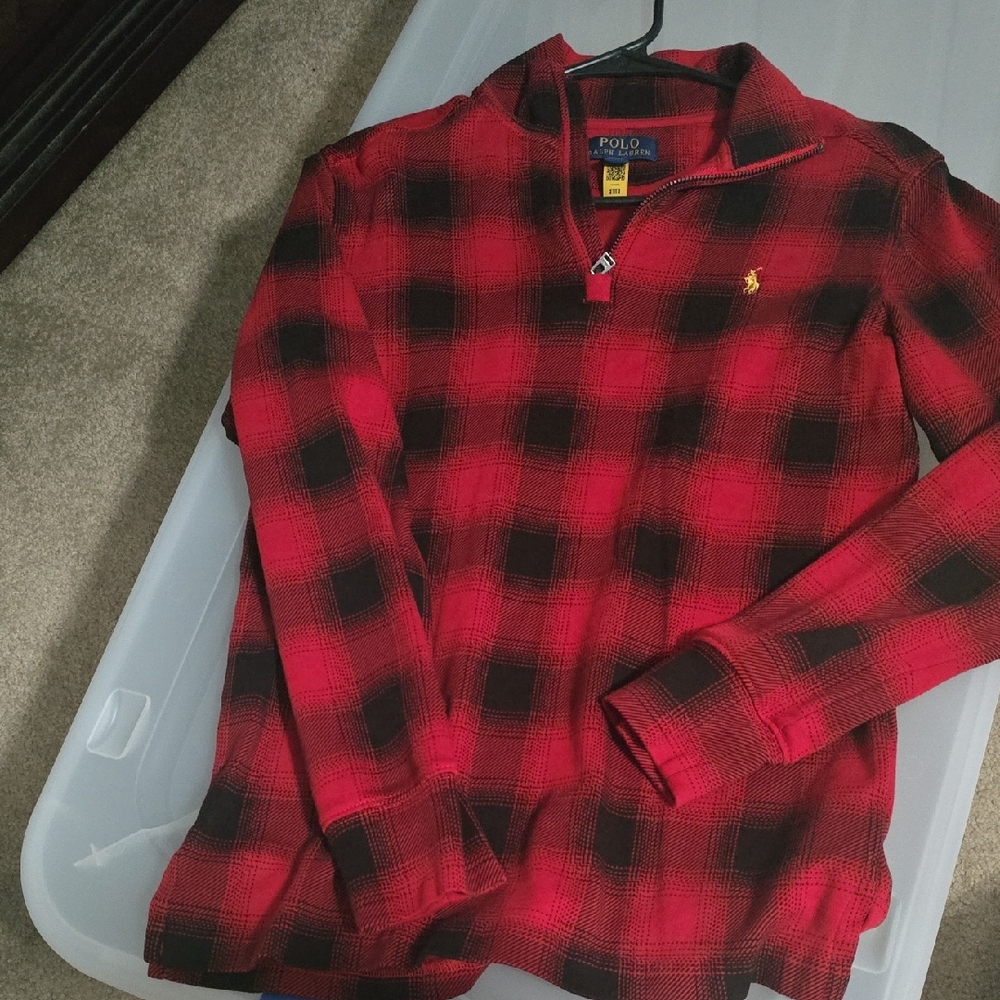 Polo by Ralph Lauren Red and Black Kids Sweater
